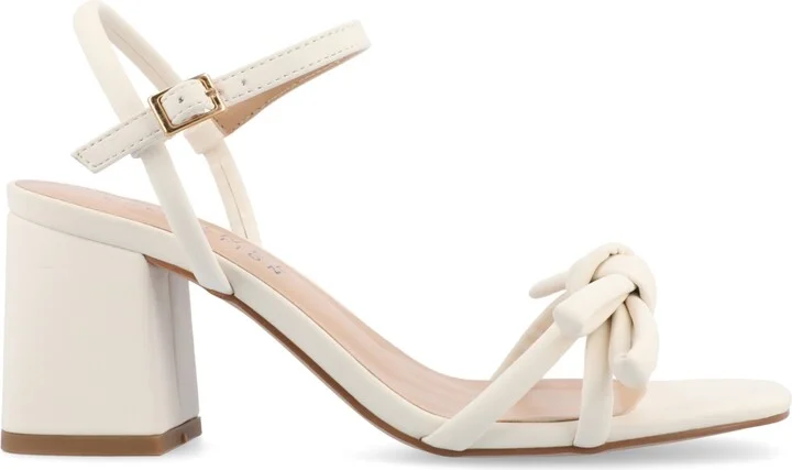 Journee Collection Women's Meryl Bow Block Heel Dress Sandals - Image 7