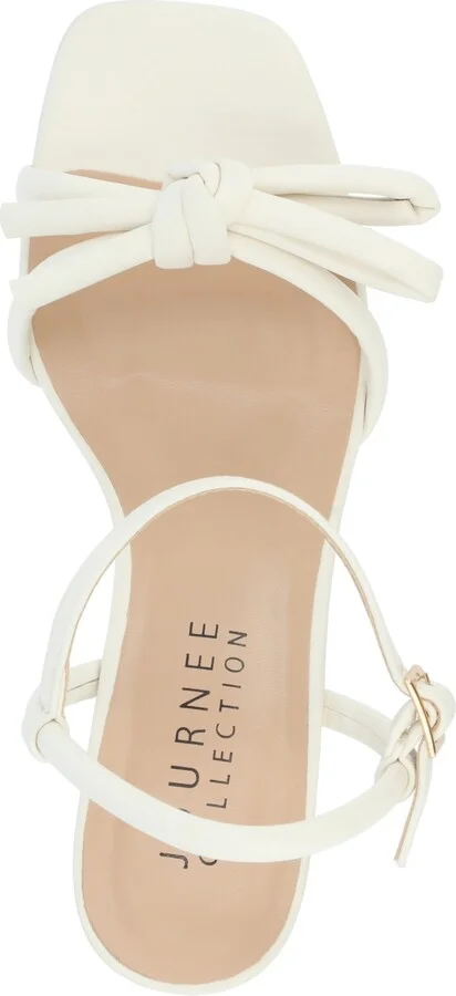 Journee Collection Women's Meryl Bow Block Heel Dress Sandals - Image 9