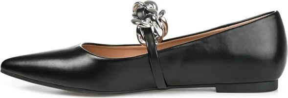 Journee Collection Women's Metinaa Ballet Pointed Toe Slip On Flats Black - Image 2