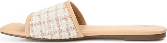 Journee Collection Women's Mikala Slide Low Block Heel Sandals Tan - Image 6