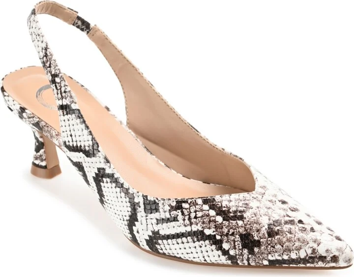 Journee Collection Women's Mikoa Slingback Pointed Toe Kitten Heels