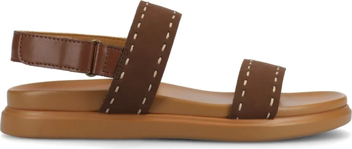 Journee Collection Women's Milie Double Band Footbed Flat Sandals - Image 2