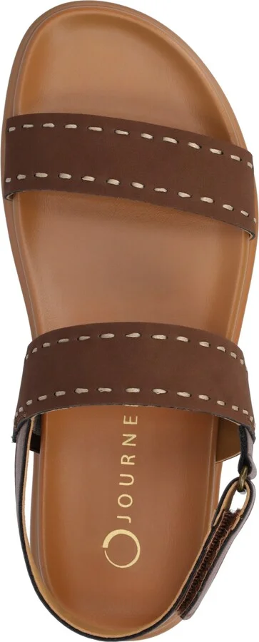 Journee Collection Women's Milie Double Band Footbed Flat Sandals - Image 4