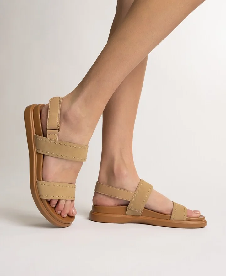 Journee Collection Women's Milie Double Band Footbed Flat Sandals - Image 6