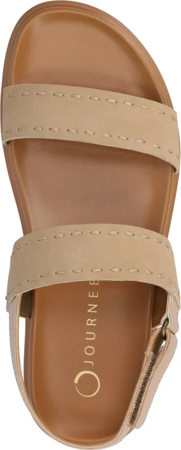 Journee Collection Women's Milie Double Band Footbed Flat Sandals - Image 9
