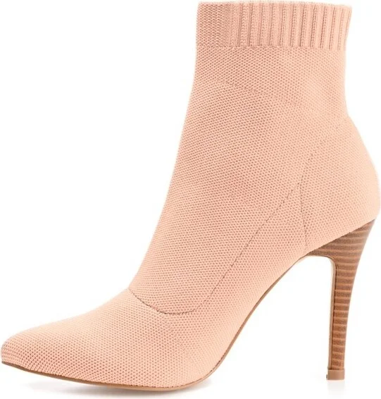 Journee Collection Women's Milyna Pull On Stiletto Booties Rose - Image 2