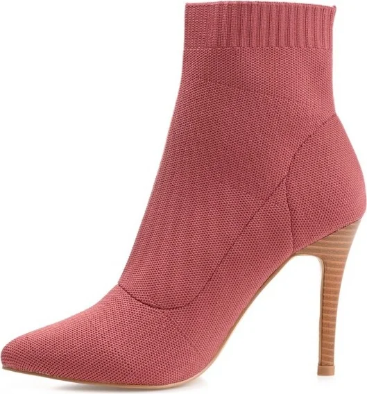 Journee Collection Women's Milyna Pull On Stiletto Booties Rose - Image 3