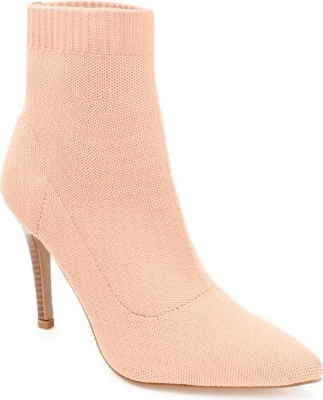 Journee Collection Women's Milyna Pull On Stiletto Booties Rose