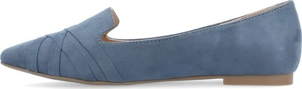 Journee Collection Women's Mindee Slip On Pointed Toe Loafer Flats Grey 9WD - Image 7