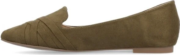Journee Collection Women's Mindee Slip On Pointed Toe Loafer Flats Grey 9WD - Image 9