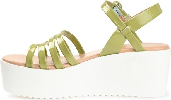 Journee Collection Women's Miragge Ankle Strap Platform Sandals Olive - Image 2