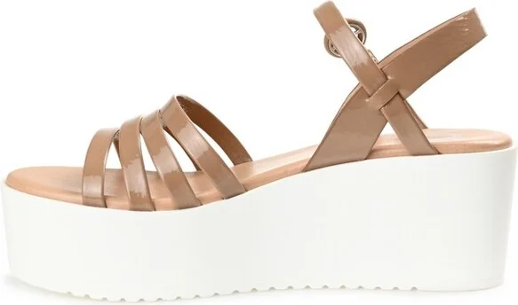 Journee Collection Women's Miragge Ankle Strap Platform Sandals Olive - Image 4