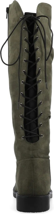 Journee Collection Women's Mirinda Wide Calf Rouched Stretch Knee High Boots - Image 3