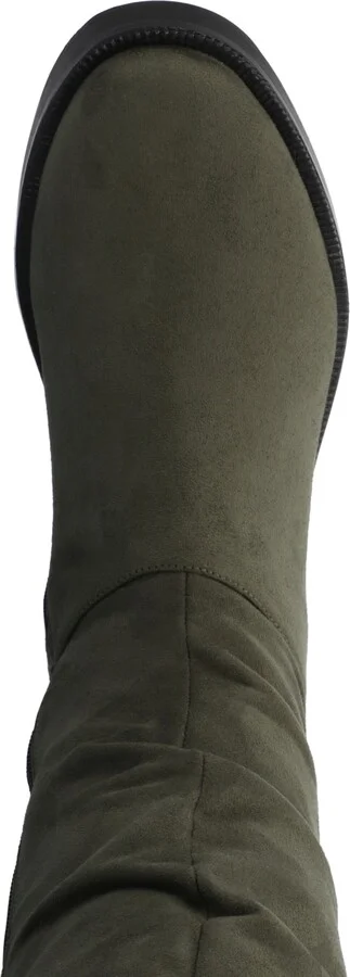 Journee Collection Women's Mirinda Wide Calf Rouched Stretch Knee High Boots - Image 4