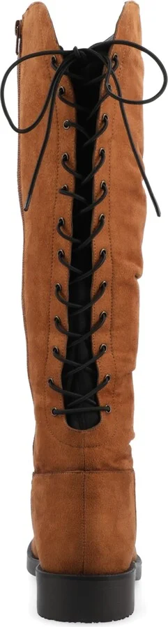 Journee Collection Women's Mirinda Wide Calf Rouched Stretch Knee High Boots - Image 8