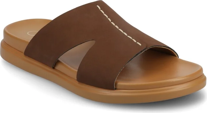 Journee Collection Women's Misey Footbed Slide Flat Sandals