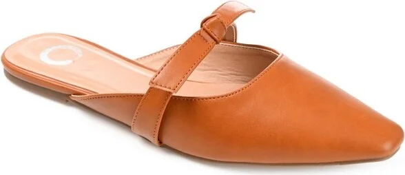 Journee Collection Women's Missie Slip On Square Toe Mules Flats Grey