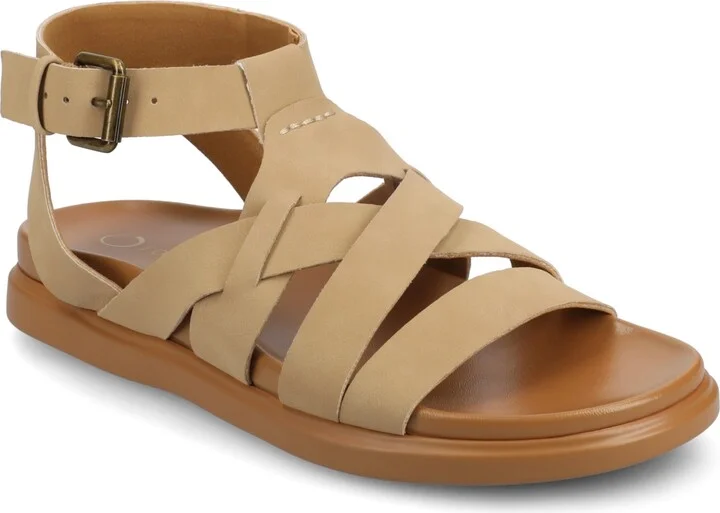 Journee Collection Women's Mistee Strappy Fisherman Flat Sandals