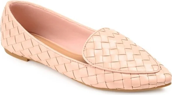 Journee Collection Women's Misty Slip On Pointed Toe Loafer Flats Blush