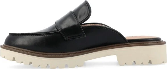Journee Collection Women's Miycah Slip On Mule Treaded Outsole Flats, Grey - Image 2