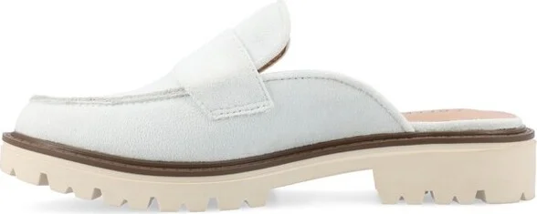 Journee Collection Women's Miycah Slip On Mule Treaded Outsole Flats, Grey - Image 3