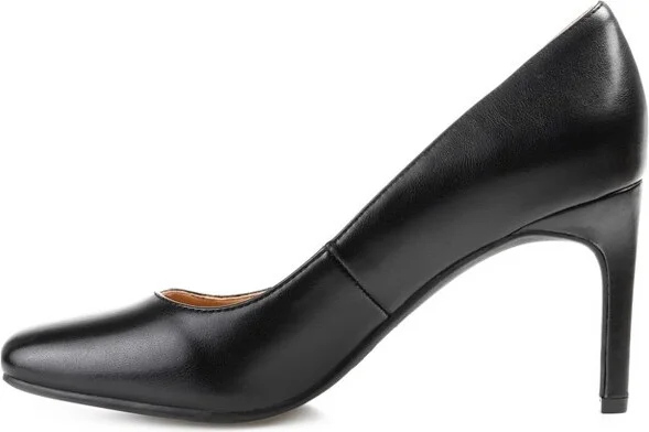 Journee Collection Women's Monalee Square Toe Mid Heel Pumps Brown - Image 3