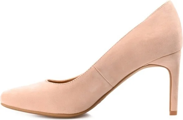 Journee Collection Women's Monalee Square Toe Mid Heel Pumps Brown - Image 6