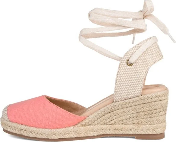 Journee Collection Women's Monte Wedge Heel Espadrille Sandals Tan 9W - Image 4