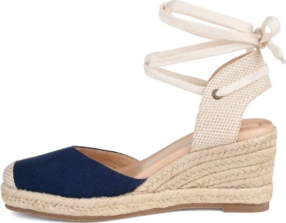 Journee Collection Women's Monte Wedge Heel Espadrille Sandals Tan 9W - Image 5
