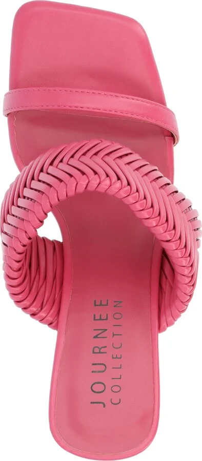 Journee Collection Women's Monyka Woven Double Band Dress Sandals - Image 11