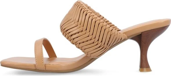 Journee Collection Women's Monyka Woven Slip On Pump Pink - Image 5