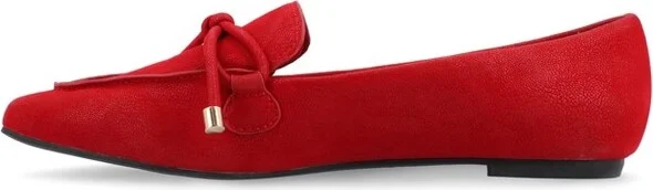 Journee Collection Women's Muriel Slip On Pointed Toe Loafer Flats Black - Image 4