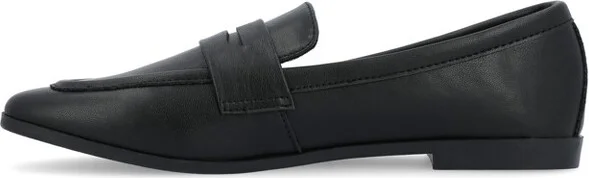 Journee Collection Women's Myeesha Loafer Slip On Square Toe Flats Grey - Image 3