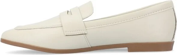 Journee Collection Women's Myeesha Loafer Slip On Square Toe Flats Grey - Image 4