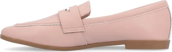 Journee Collection Women's Myeesha Loafer Slip On Square Toe Flats Grey - Image 5