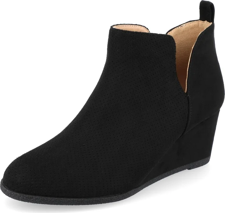 Journee Collection Womens Mylee Pull On Wedge Booties - 8.5 - Black