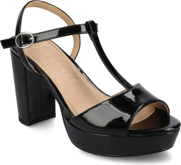 Journee Collection Women's Nalie T-Strap Platform Dress Sandals