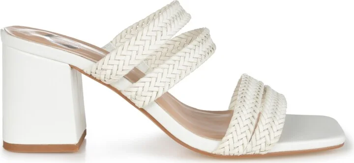 Journee Collection Women's Natia Woven Block Heel Sandals - Image 2