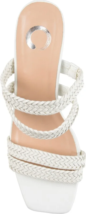 Journee Collection Women's Natia Woven Block Heel Sandals - Image 4