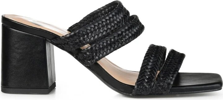 Journee Collection Women's Natia Woven Block Heel Sandals - Image 10