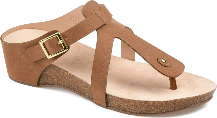 Journee Collection Womens Navara Sandal Brown 7.5 M