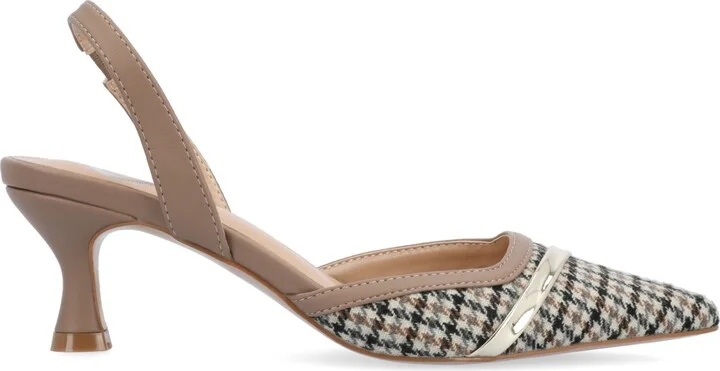 Journee Collection Women's Nellia Slingback Kitten Heel Pumps - Image 2