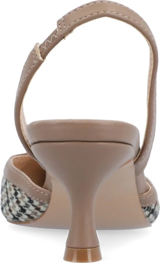 Journee Collection Women's Nellia Slingback Kitten Heel Pumps - Image 3