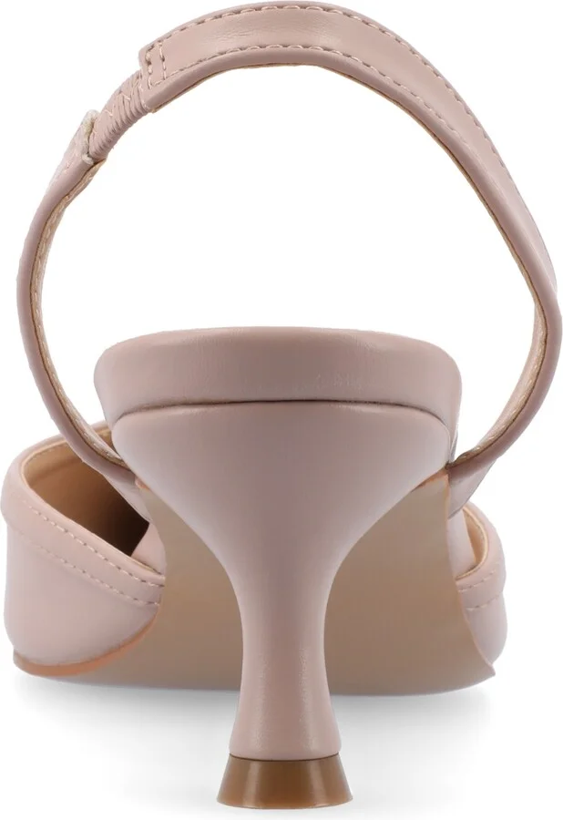 Journee Collection Women's Nellia Slingback Kitten Heel Pumps - Image 8