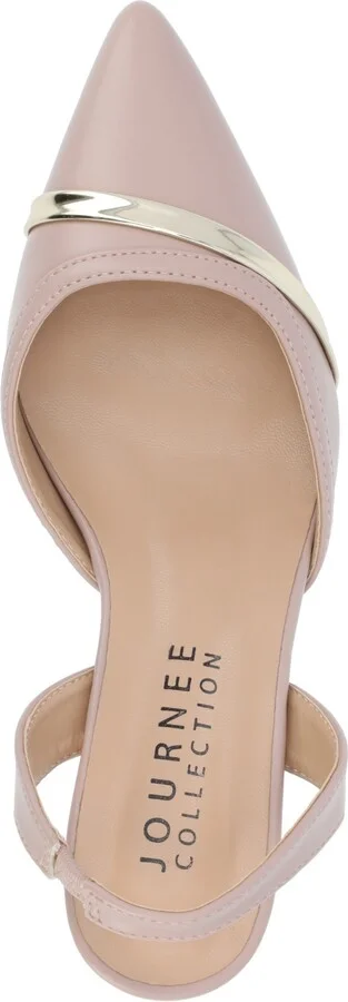 Journee Collection Women's Nellia Slingback Kitten Heel Pumps - Image 9