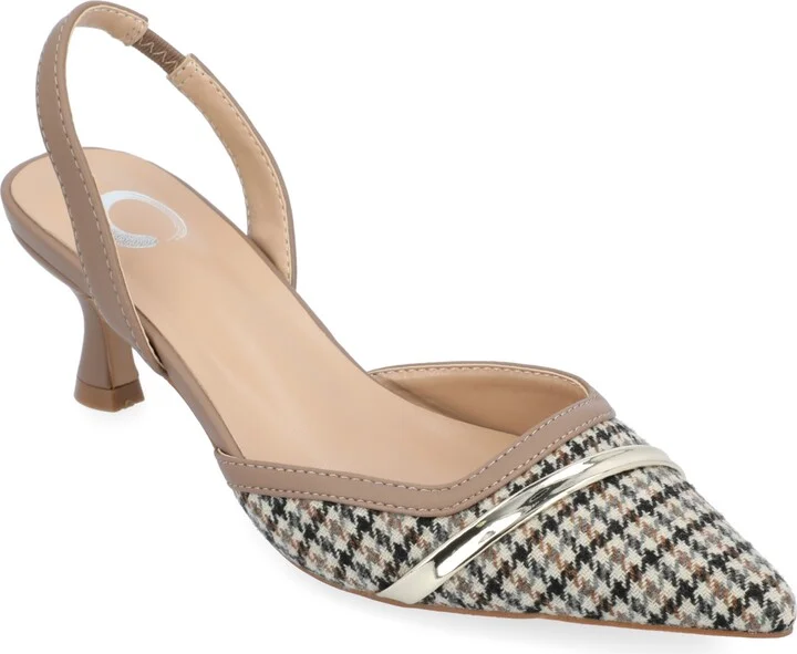 Journee Collection Women's Nellia Slingback Kitten Heel Pumps