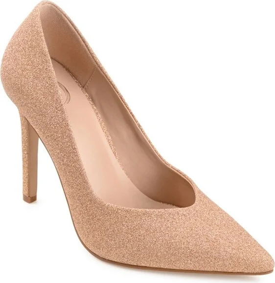 Journee Collection Women's Ninna Slip On High Stiletto Pointed Toe Pumps Tan