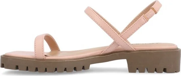 Journee Collection Women's Nylah Slim Platform Sling Back Sandals Rose - Image 2