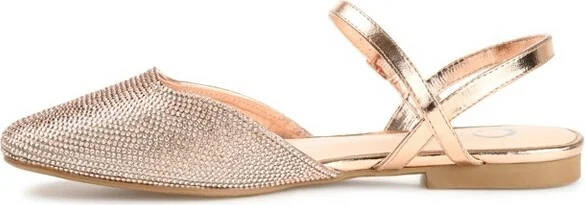 Journee Collection Women's Nysha Buckle Square Toe Ballet Flats Silver - Image 5