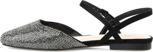 Journee Collection Women's Nysha Buckle Square Toe Ballet Flats Silver - Image 6